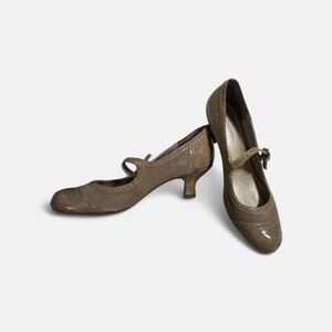 Mary Jane Kitten Heel Pumps in Taupe By Merona Size 7 1/2 EUC! Originally $40 .